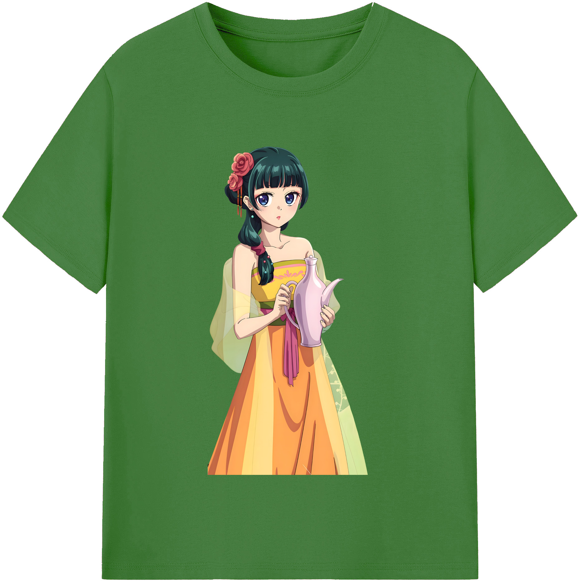 （画像用） 薬屋のひとりごと The Apothecary Diaries レディースカジュアルプリントTシャツ（綿100％）
